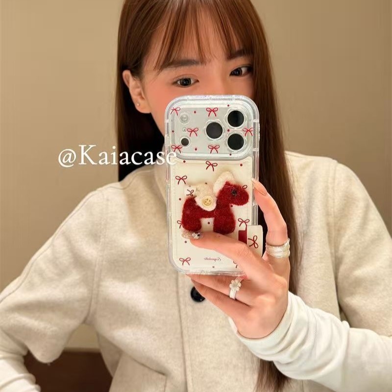 Защитен калъф за iPhone — Мека гума, релефна повърхност, удароустойчив, съвместим с Apple