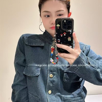 Husă pentru telefon cu design în relief, motiv urs cu ciuperci, silicon moale, protecție împotriva căderilor, pentru Apple iPhone