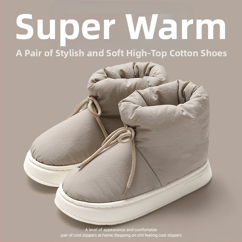 Papuci de casă unisex din EVA, talpă groasă, partea superioară înaltă, antiderapante și calde