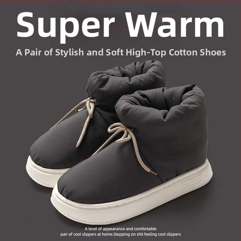 Papuci de casă unisex din EVA, talpă groasă, partea superioară înaltă, antiderapante și calde