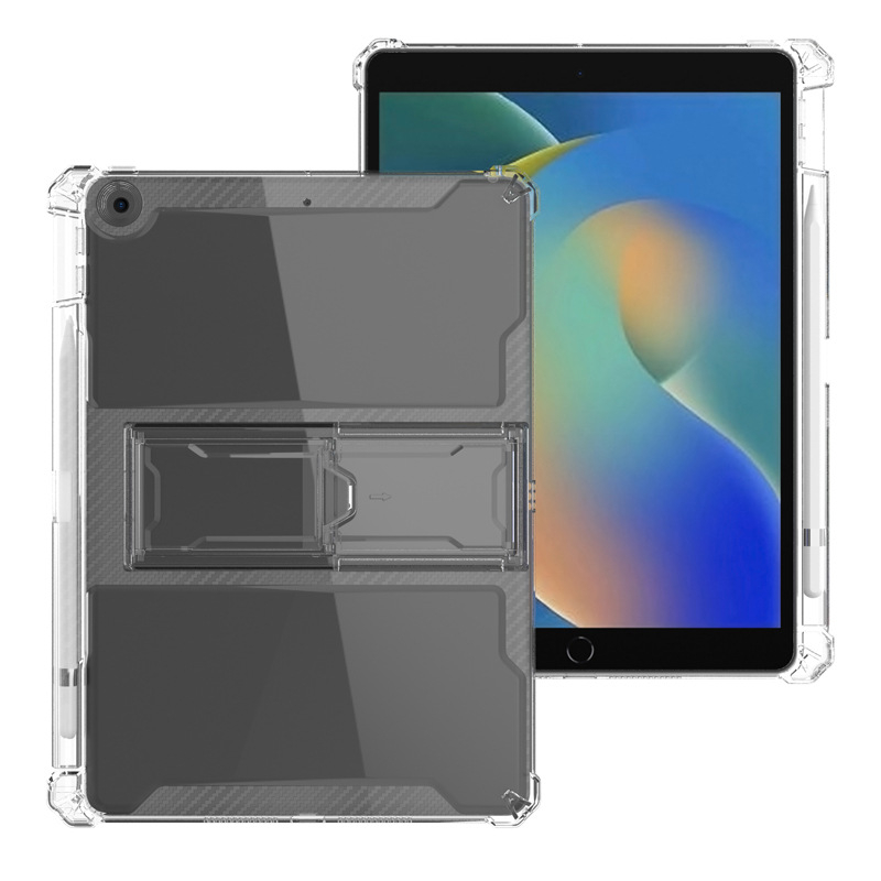 Carcasă TPU pentru iPad cu suport – design pliabil, șocproof, anti-cădere, disipare a căldurii, anti-amprentare, pentru iPad Apple