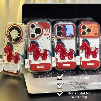 Pouzdro na iPhone s reliéfom bodiek, proti pádu, mäkký silikón, výklopná podpora