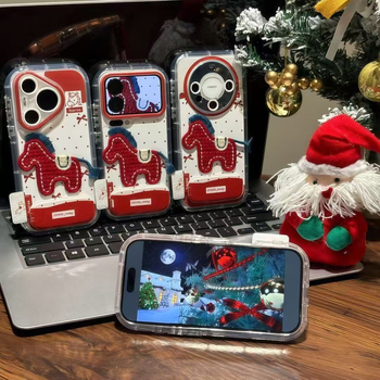 Калъф за iPhone с релефна точкова шарка, защита срещу изпускане, мек силикон, подвижна поставка