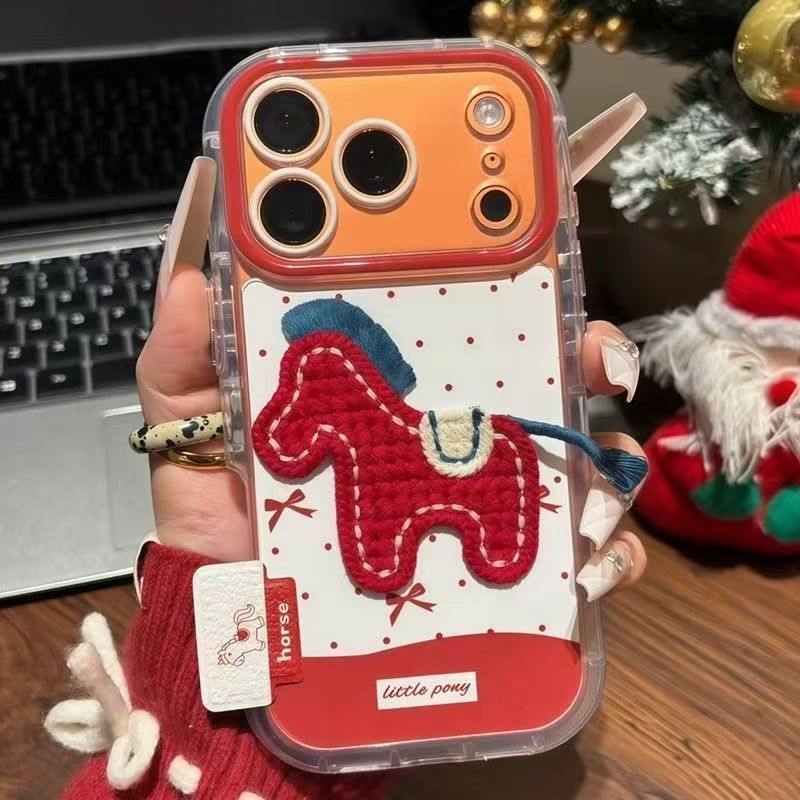 Калъф за iPhone с релефна точкова шарка, защита срещу изпускане, мек силикон, подвижна поставка