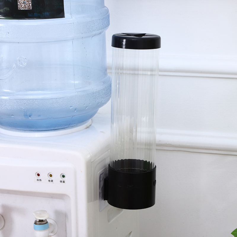 Zidni držač čaša za dozator vode — bez bušenja, zaštita od prašine, plastični materijal, 1 etaža, velika kapaciteta