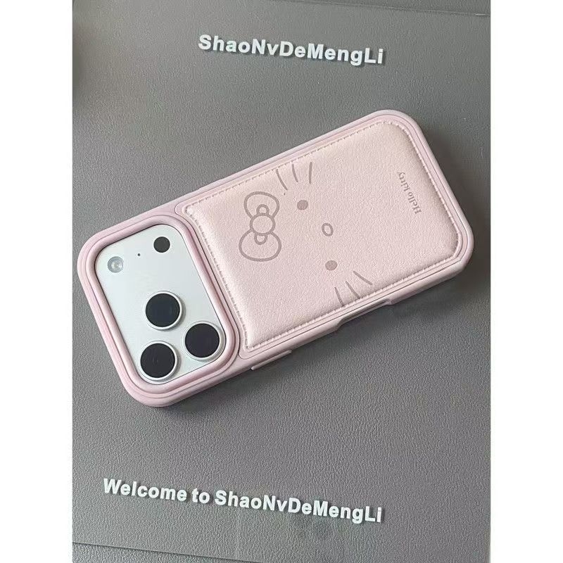 Калъф за iPhone Kitty Cat Expression — мека леплива основа, изпъкнал дизайн, против падане, за Apple iPhone