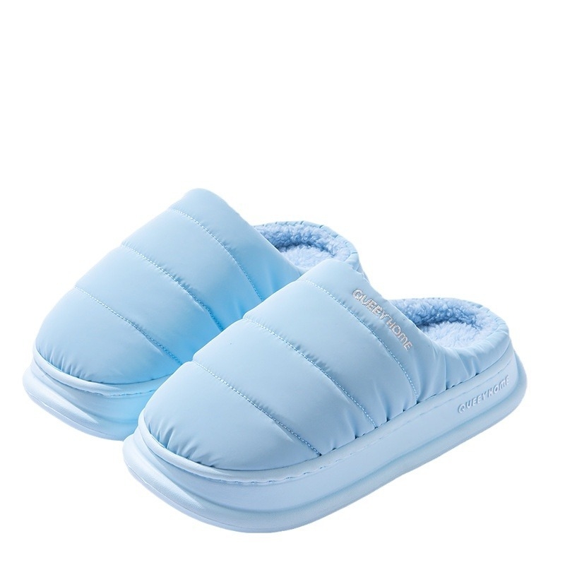 Παντόφλες από βαμβάκι, Unisex, με επένδυση φλίς, αδιάβροχη EVA σόλα, αντιολισθητική χοντρή σόλα (επένδυση φλίς; EVA σόλα; αντιολισθητική)