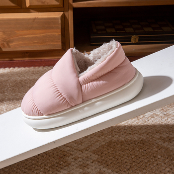 Unisex βαμβακερές παντόφλες για το σπίτι, με βελούδινο επάνω μέρος, αδιάβροτη αντιολισθητική σόλα και ζεστή επένδυση