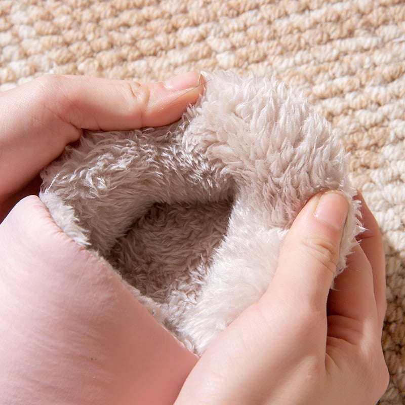 Unisex βαμβακερές παντόφλες για το σπίτι, με βελούδινο επάνω μέρος, αδιάβροτη αντιολισθητική σόλα και ζεστή επένδυση