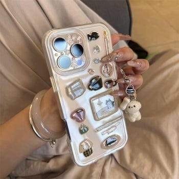 Carcasă pentru iPhone 14/13/12/11 – 3 în 1, motiv animal (pisică și câine), silicon moale, relief embossat, protecție împotriva căderilor