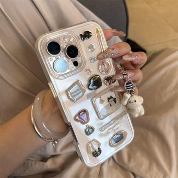 Carcasă pentru iPhone 14/13/12/11 – 3 în 1, motiv animal (pisică și câine), silicon moale, relief embossat, protecție împotriva căderilor