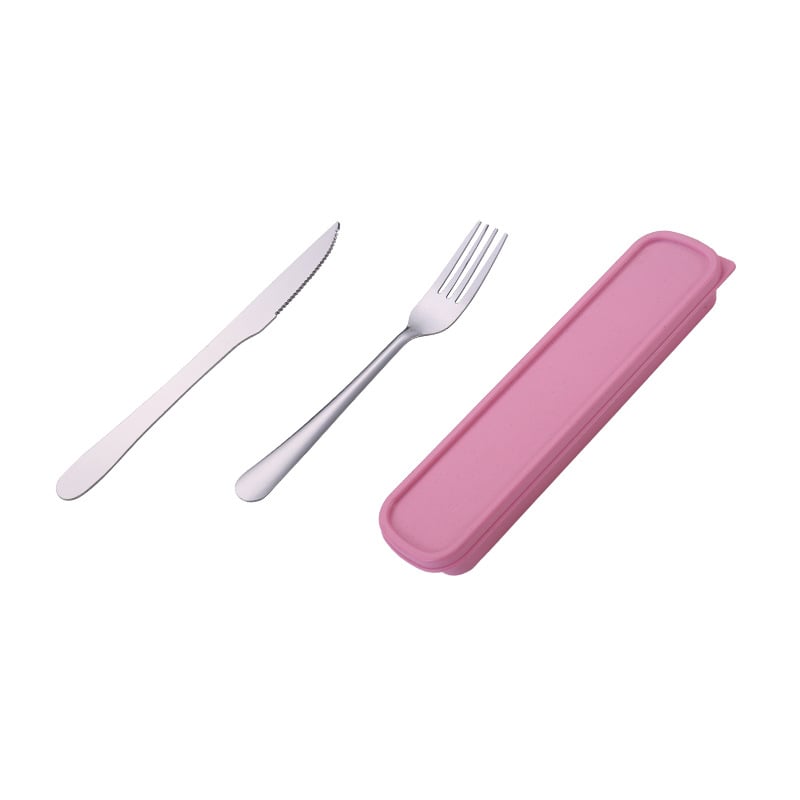 Σετ μαχαιροπίρουνων από ανοξείδωτο ατσάλι σε σκανδιναβικό στυλ, δύο τεμάχια, για δυτική κουζίνα, 410 ανοξείδωτο ατσάλι, φινίρισμα με υδροτζέτ, εκτύπωση λογότυπου