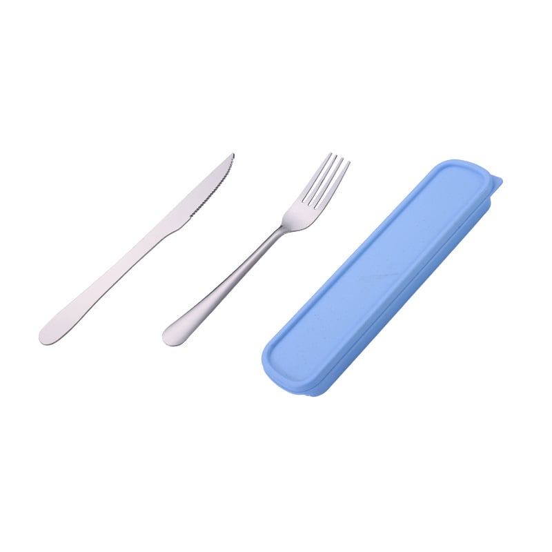 Σετ μαχαιροπίρουνων από ανοξείδωτο ατσάλι σε σκανδιναβικό στυλ, δύο τεμάχια, για δυτική κουζίνα, 410 ανοξείδωτο ατσάλι, φινίρισμα με υδροτζέτ, εκτύπωση λογότυπου