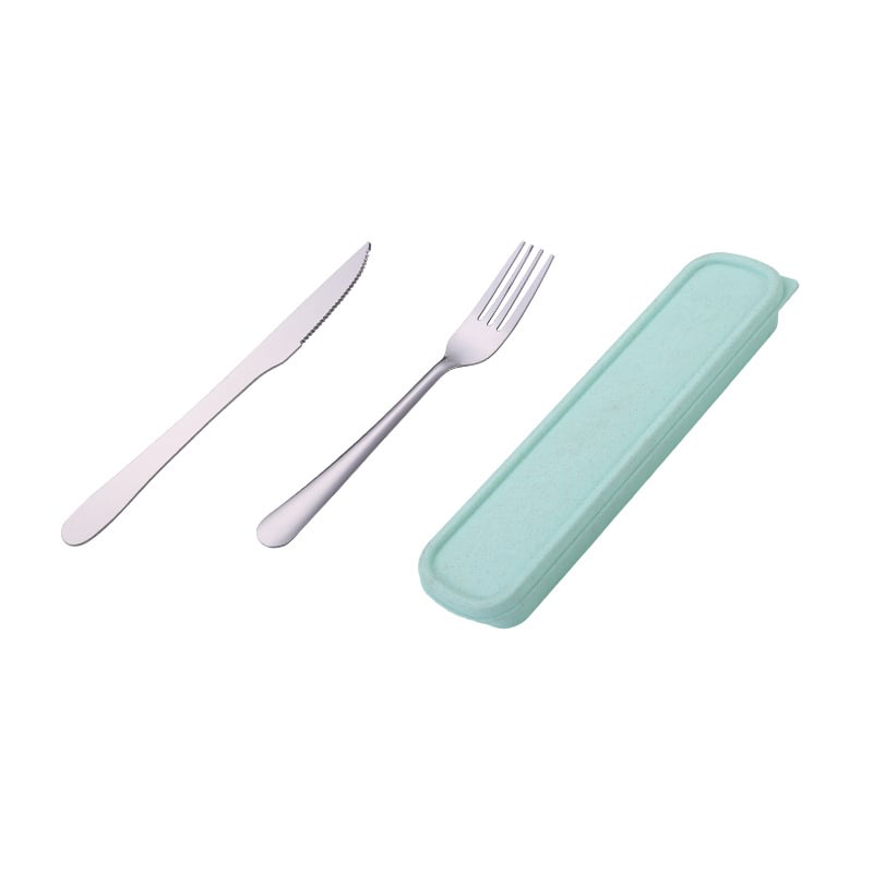 Σετ μαχαιροπίρουνων από ανοξείδωτο ατσάλι σε σκανδιναβικό στυλ, δύο τεμάχια, για δυτική κουζίνα, 410 ανοξείδωτο ατσάλι, φινίρισμα με υδροτζέτ, εκτύπωση λογότυπου