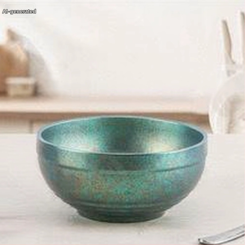 Ryžová misa z čistého titánu, dvojvrstvový dizajn, mikrovlnná rúra vhodná, tlač loga k dispozícii, značka Family year