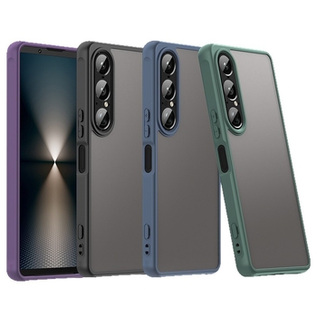 Защитен калъф за Xperia 1 VII, TPU заден капак, пълен обхват, матово покритие, удароустойчив