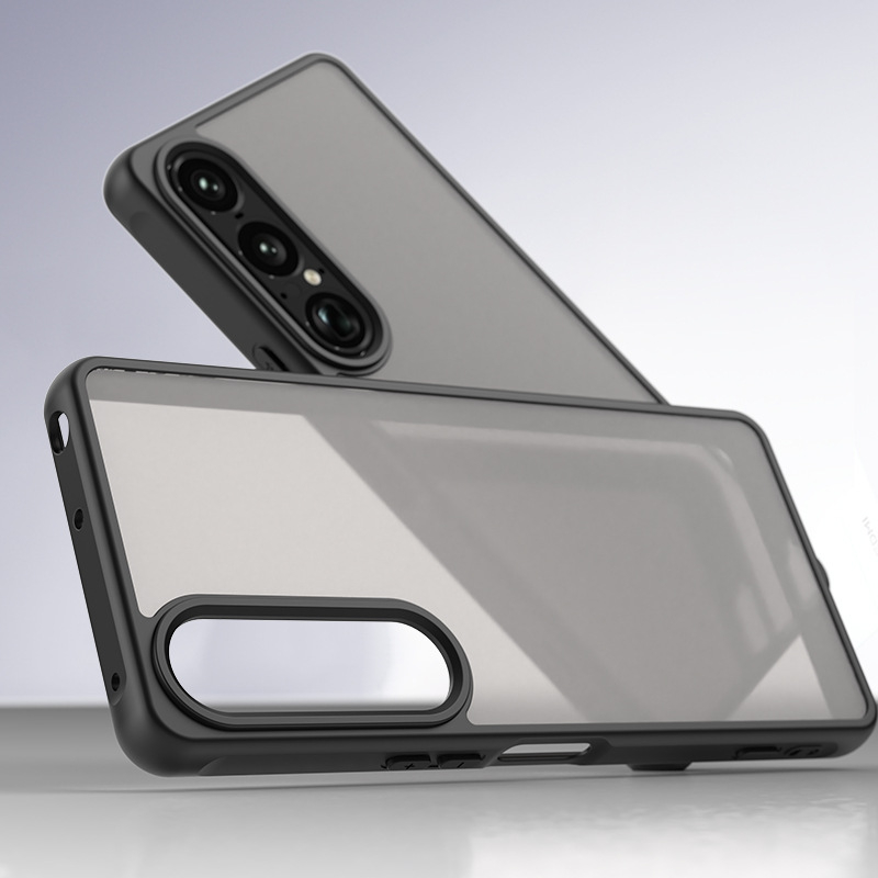 Защитен калъф за Xperia 1 VII, TPU заден капак, пълен обхват, матово покритие, удароустойчив