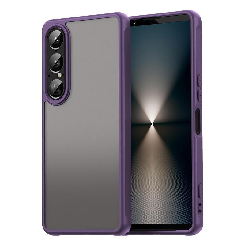 Защитен калъф за Xperia 1 VII, TPU заден капак, пълен обхват, матово покритие, удароустойчив
