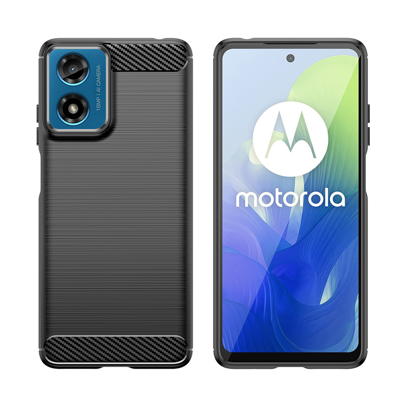 Obal na telefón MOTO G22/G04 5G – TPU s textúrou karbónového vlákna, plná ochrana, proti nárazu, stojan, odvod tepla