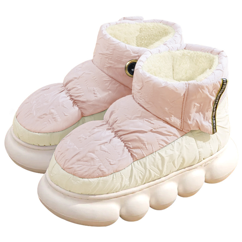 Xiangfutang Unisex επαναφορτιζόμενα θερμαινόμενα ψηλά μποτάκια με επάνω μέρος από down ύφασμα, σόλα EVA, τροφοδοσία USB