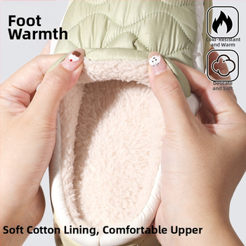 Bavlnené papuče na zimu, vodotesné, teplé, proti zápachu, unisex, s hrubou EVA podrážkou na vnútorné aj vonkajšie použitie