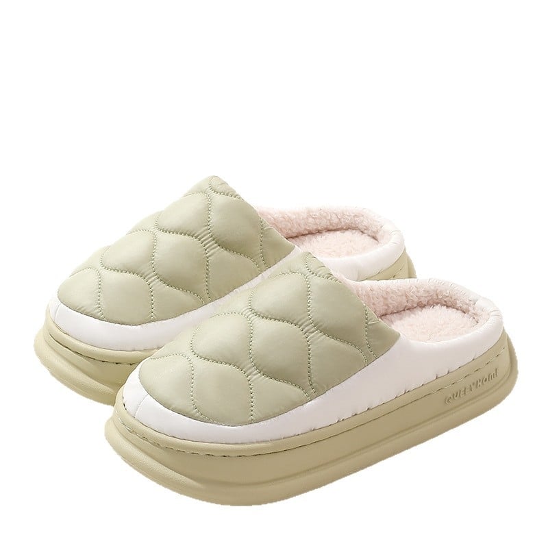 Παντόφλες από βαμβάκι για τον χειμώνα, αδιάβροχες, ζεστές, με προστασία από οσμές, unisex, με παχιά σόλα EVA για εσωτερική και εξωτερική χρήση