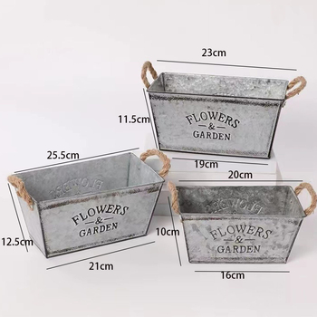 Vasból készült szukkulens virágtartó készlet, vintage kopott hatás, amerikai stílus, félig kézműves