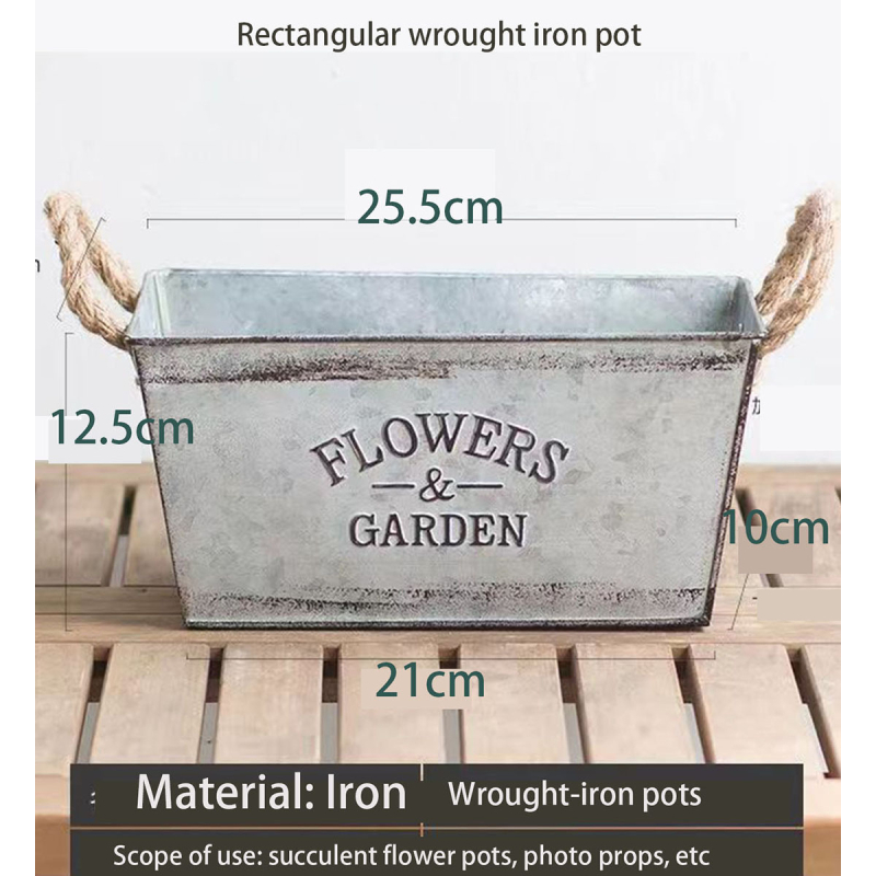 Vasból készült szukkulens virágtartó készlet, vintage kopott hatás, amerikai stílus, félig kézműves
