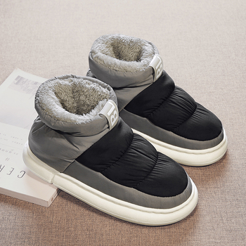 Pantofi de casă din bumbac pentru familie – căptușeală fleece, impermeabili, anti-derapare, talpă groasă