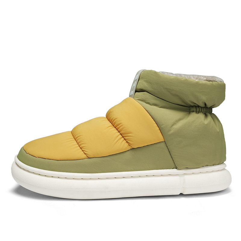 Pantofi de casă din bumbac pentru familie – căptușeală fleece, impermeabili, anti-derapare, talpă groasă