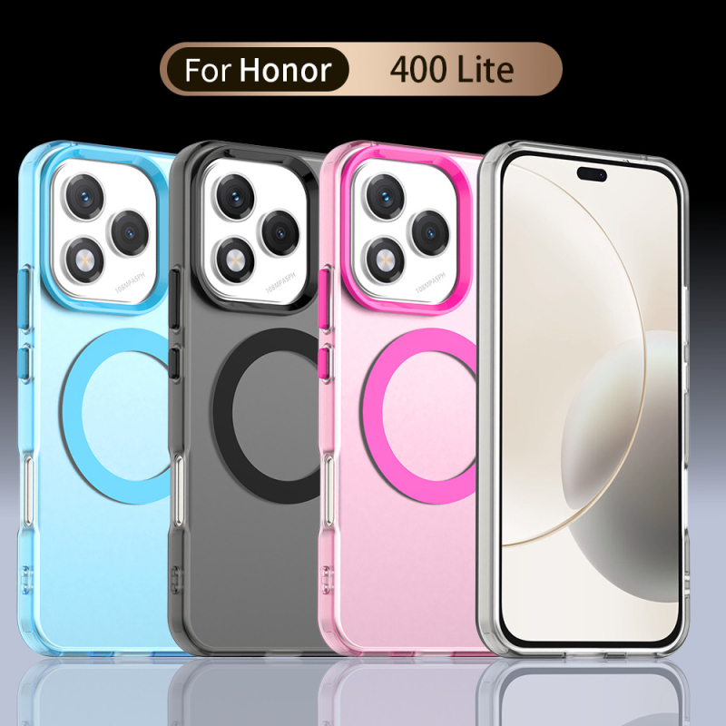 Magnetska maska za Honor 400Lite s mat završnim premazom, TPU+PC+PET konstrukcija, otpornost na padove, otiske prstiju, odvodi toplinu