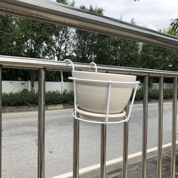 Željezni zidni držač za biljke s pladnjem – za balkon i kućnu vrtu