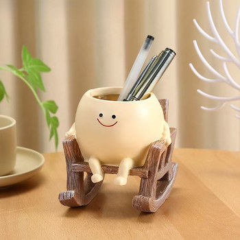 Mosolygó arcú sukulent lógó dísz, gyanta, festett, Márka: Manjo Chang Strength Factory