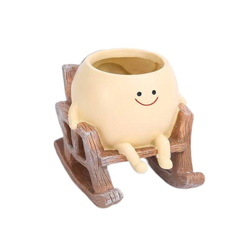 Mosolygó arcú sukulent lógó dísz, gyanta, festett, Márka: Manjo Chang Strength Factory