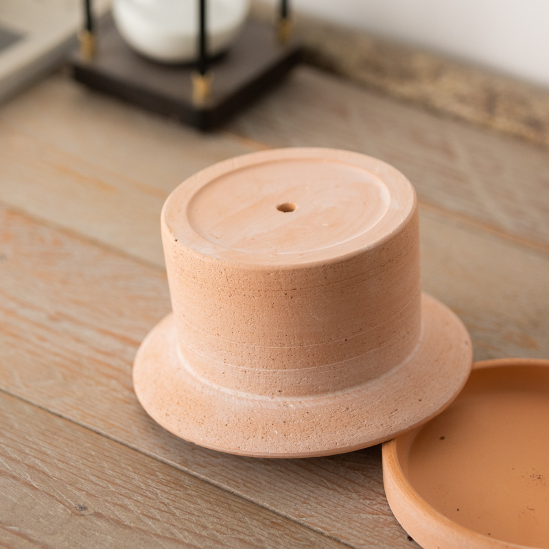 Keramički lonac za biljke s dizajnom Bowler hat, za stolno korištenje, jednostavan stil