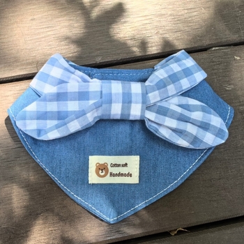 Κασκόλ κατοικίδιων για γάτες και σκύλους με καρτούν μοτίβο, ύλικό καμβάς, απλή ύφανση, εκτύπωση, στυλ πριγκίπισσα