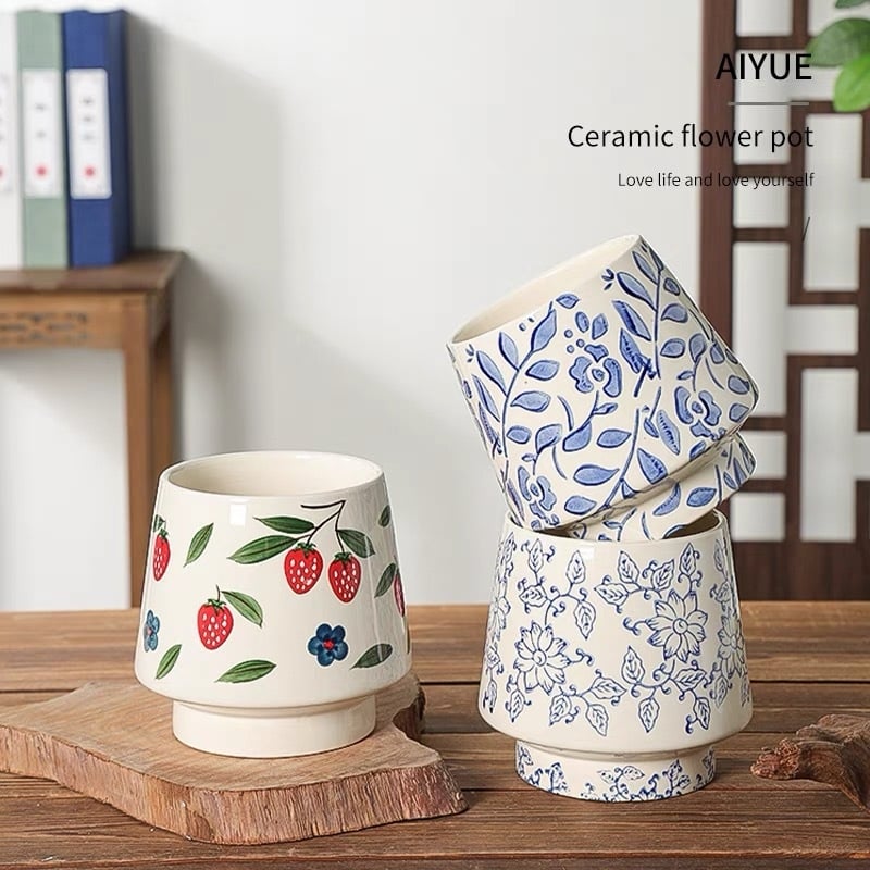 Keramički lonac za cvijeće za stolnu upotrebu, pogodan za orhideje