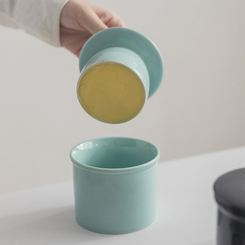 HELNBER керамичен буркан за масло с капак, модерен прост стил, премиум качество