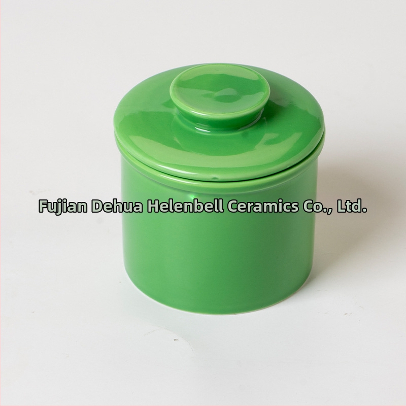 HELNBER keramická nádoba na maslo s viečkom, moderný jednoduchý štýl, prémiová kvalita