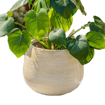 Kerek kerámia virágtartó, kézzel készített, beltéri és kültéri használatra, nappalira és kertbe