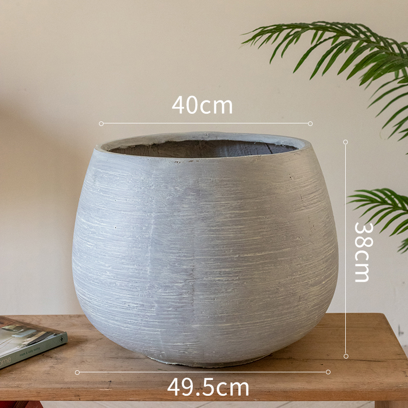 Kerek kerámia virágtartó, kézzel készített, beltéri és kültéri használatra, nappalira és kertbe