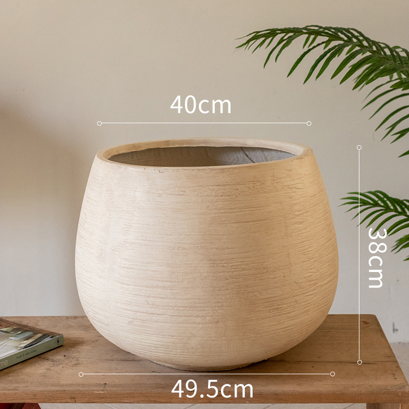 Kerek kerámia virágtartó, kézzel készített, beltéri és kültéri használatra, nappalira és kertbe