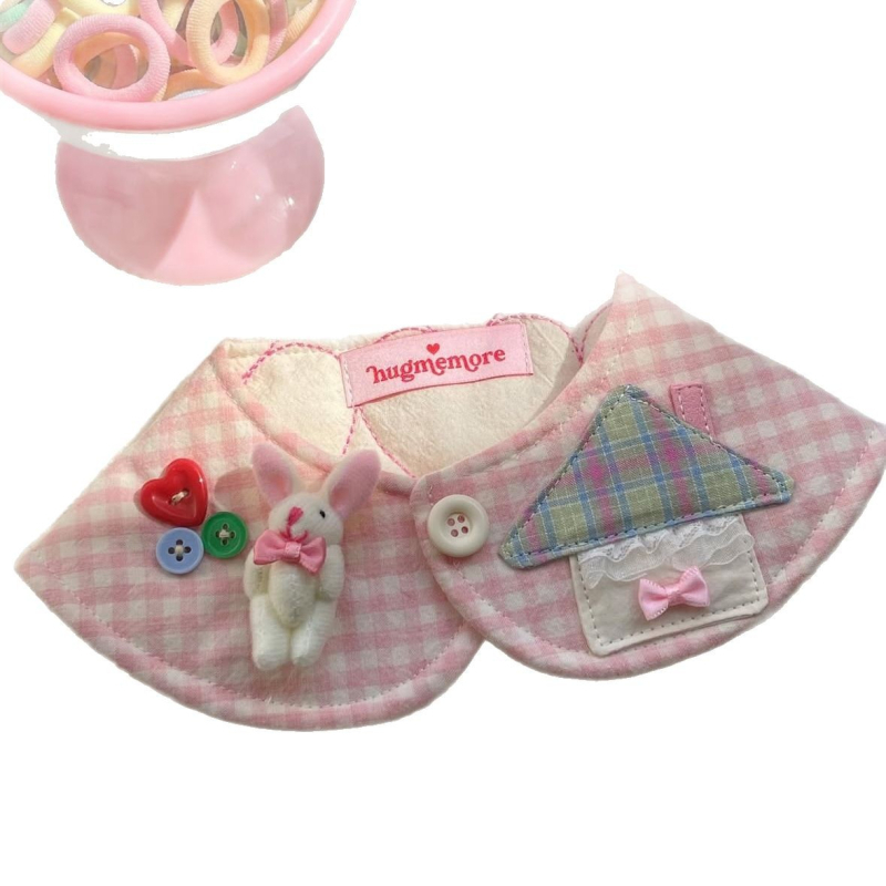 Κασκόλ για κατοικίδια με μοτίβο καρό σε πλέγμα, βαμβακετός twill, εκτύπωση, για γάτες και σκύλους