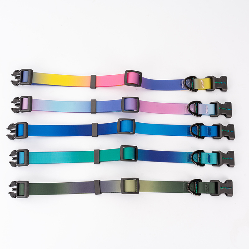 PVC kutya nyakörv splice mintával, INS stílus, anyag PVC gumi + nylon