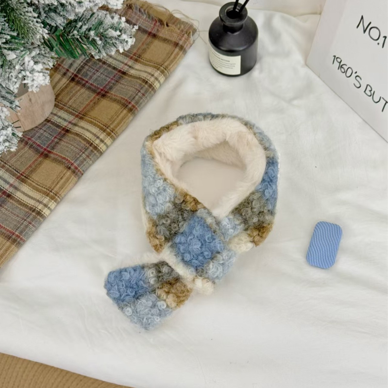 Μαντήλι κατοικίδιων για τον χειμώνα – πολυεστέρας, κατάλληλο για σκύλους και γάτες, καρό μοτίβο