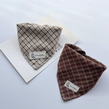 Τριγωνικό φουλάρι για κατοικίδια - Βαμβάκι, Ριγέ, Εκτύπωση, Υφαντό με μηχανή, Για όλες τις εποχές