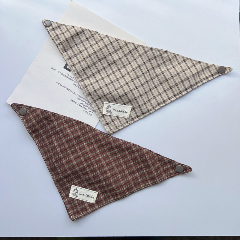 Τριγωνικό φουλάρι για κατοικίδια - Βαμβάκι, Ριγέ, Εκτύπωση, Υφαντό με μηχανή, Για όλες τις εποχές