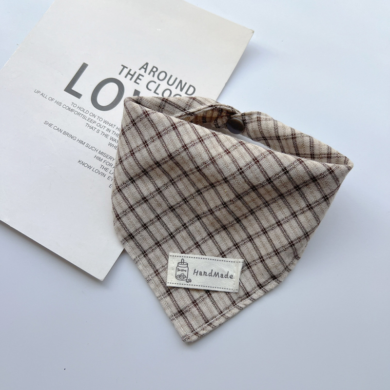 Τριγωνικό φουλάρι για κατοικίδια - Βαμβάκι, Ριγέ, Εκτύπωση, Υφαντό με μηχανή, Για όλες τις εποχές