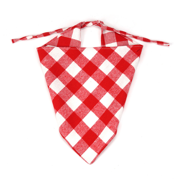 Boyue drool bib από βαμβακερό ύφασμα για σκύλους και γάτες, check μοτίβο, καθολική χρήση, μηχανικά υφαντό απλό ύφανση, jacquard επεξεργασία