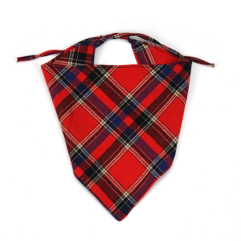 Boyue drool bib από βαμβακερό ύφασμα για σκύλους και γάτες, check μοτίβο, καθολική χρήση, μηχανικά υφαντό απλό ύφανση, jacquard επεξεργασία